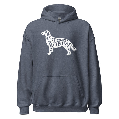 Flat-Coated Retriever | Silhouette | Unisex Heavy Blend Hoodie