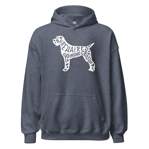 Wirehaired Pointing Griffon | Silhouette | Unisex Heavy Blend Hoodie