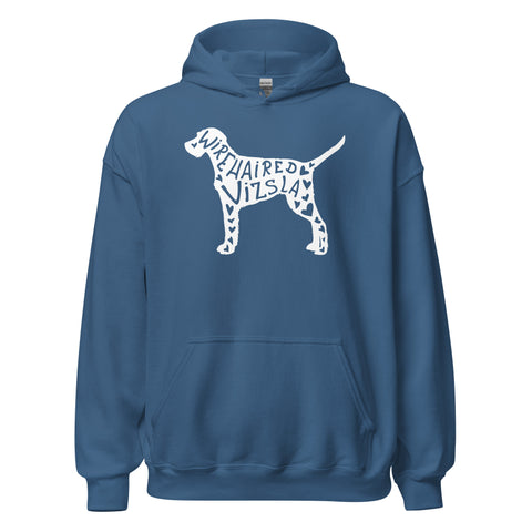 Wirehaired Vizsla | Silhouette | Unisex Heavy Blend Hoodie