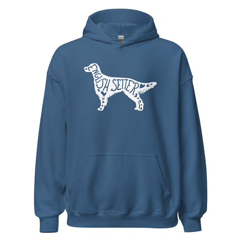 English Setter | Silhouette | Unisex Heavy Blend Hoodie