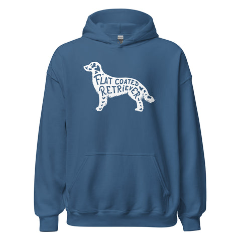 Flat-Coated Retriever | Silhouette | Unisex Heavy Blend Hoodie