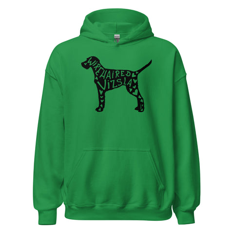 Wirehaired Vizsla | Silhouette | Unisex Heavy Blend Hoodie