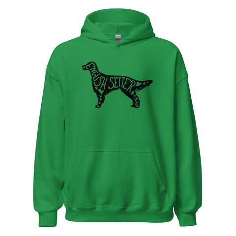 English Setter | Silhouette | Unisex Heavy Blend Hoodie