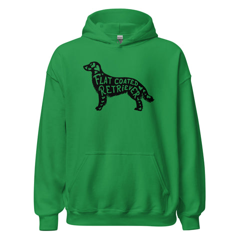 Flat-Coated Retriever | Silhouette | Unisex Heavy Blend Hoodie