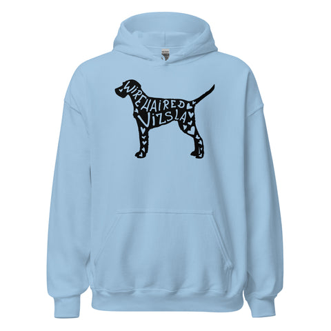 Wirehaired Vizsla | Silhouette | Unisex Heavy Blend Hoodie