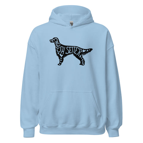 English Setter | Silhouette | Unisex Heavy Blend Hoodie