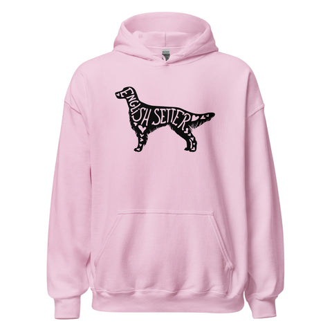 English Setter | Silhouette | Unisex Heavy Blend Hoodie