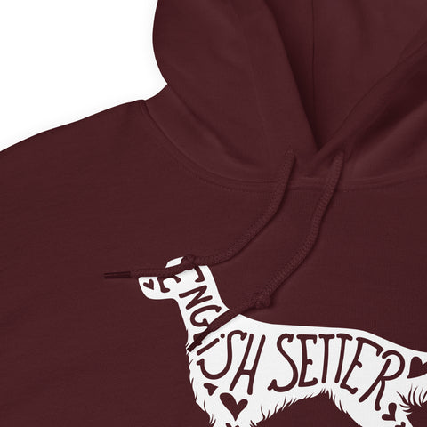 English Setter | Silhouette | Unisex Heavy Blend Hoodie