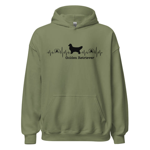 Golden Retriever [Show] | Heartbeat | Unisex Heavy Blend Hoodie