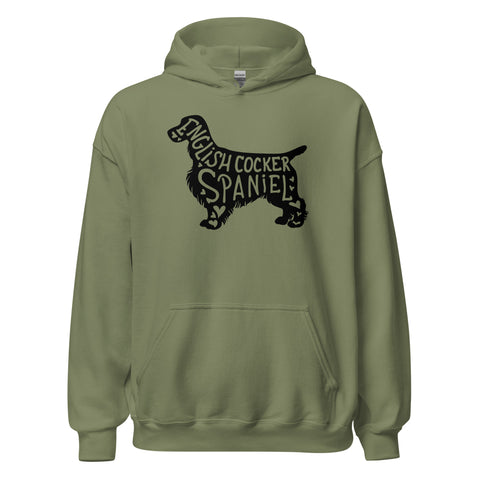 English Cocker Spaniel | Silhouette | Unisex Heavy Blend Hoodie