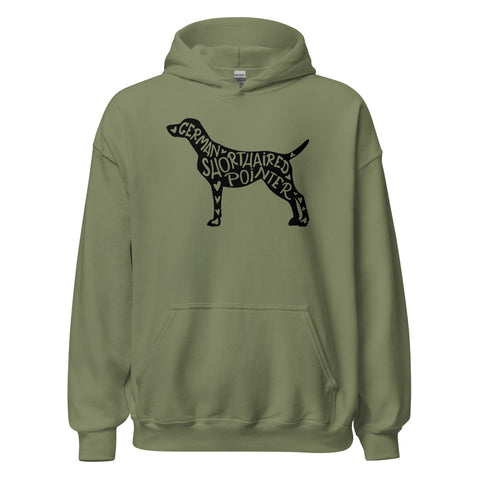 German Shorthaired Pointer | Silhouette | Unisex Heavy Blend Hoodie