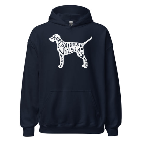 Wirehaired Vizsla | Silhouette | Unisex Heavy Blend Hoodie