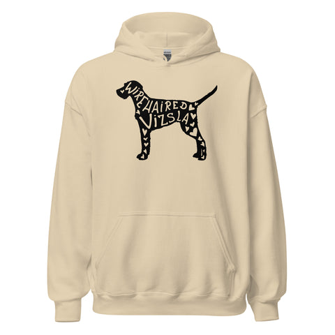 Wirehaired Vizsla | Silhouette | Unisex Heavy Blend Hoodie