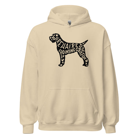 Wirehaired Pointing Griffon | Silhouette | Unisex Heavy Blend Hoodie