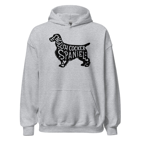 English Cocker Spaniel | Silhouette | Unisex Heavy Blend Hoodie