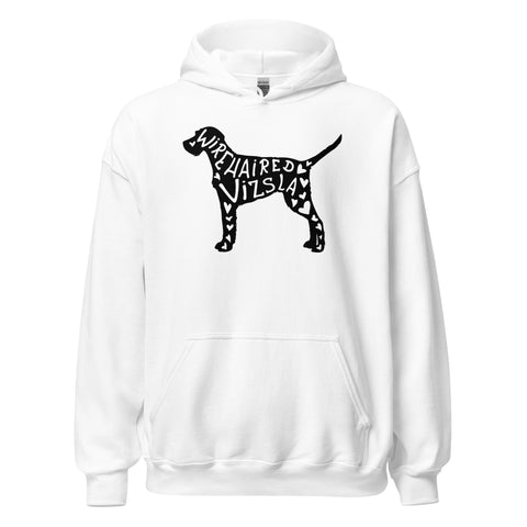 Wirehaired Vizsla | Silhouette | Unisex Heavy Blend Hoodie