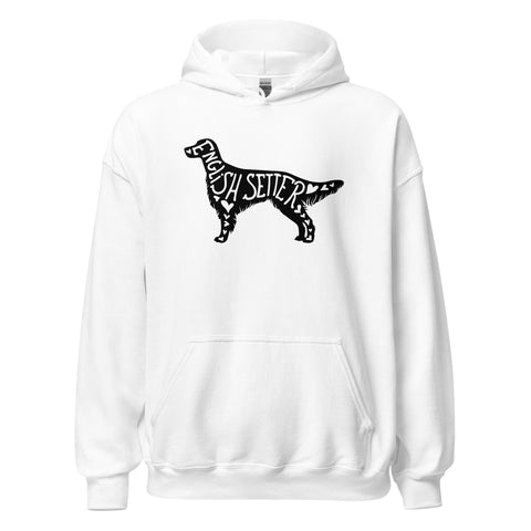 English Setter | Silhouette | Unisex Heavy Blend Hoodie