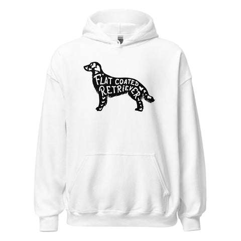 Flat-Coated Retriever | Silhouette | Unisex Heavy Blend Hoodie