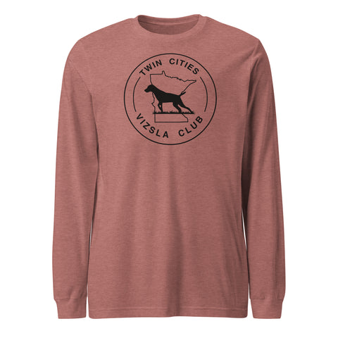 Twin Cities Vizsla Club | Unisex Long Sleeve Tee | Large Logo