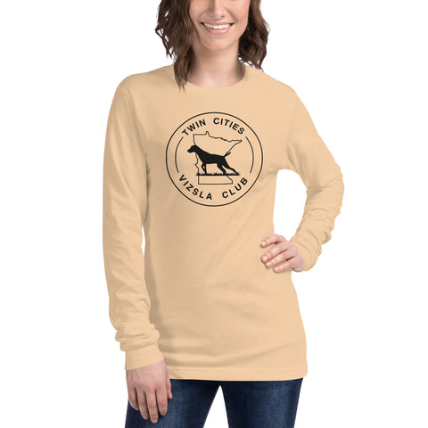 Twin Cities Vizsla Club | Unisex Long Sleeve Tee | Large Logo