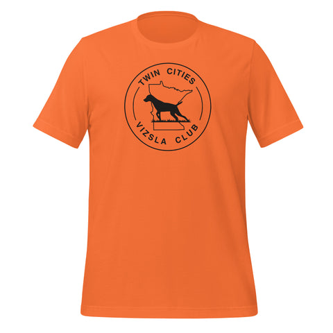 Twin Cities Vizsla Club | Unisex Orange Field T-Shirt | Large Logo