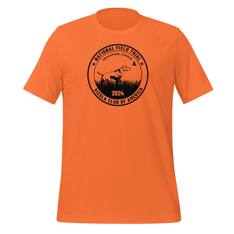 Vizsla Club of America | NFT 2024 | Unisex Orange Field T-Shirt | Large Logo