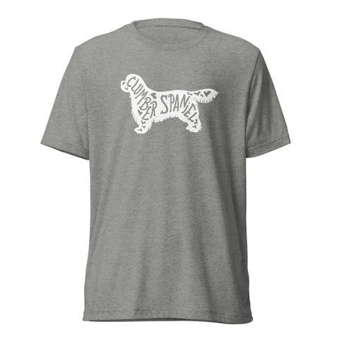 Clumber Spaniel | Silhouette | Unisex Tri-Blend T-Shirt