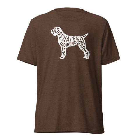 Wirehaired Pointing Griffon | Silhouette | Unisex Tri-Blend T-Shirt