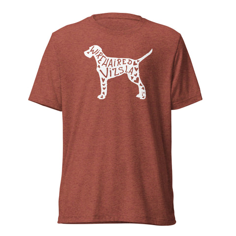 Wirehaired Vizsla | Silhouette | Unisex Tri-Blend T-Shirt