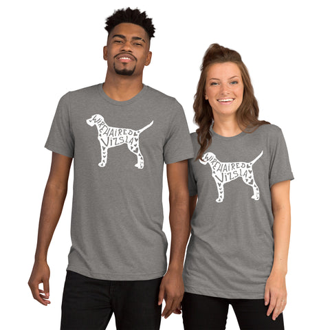 Wirehaired Vizsla | Silhouette | Unisex Tri-Blend T-Shirt