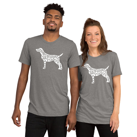 German Shorthaired Pointer | Silhouette | Unisex Tri-Blend T-Shirt