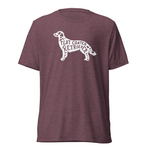 Flat-Coated Retriever | Silhouette | Unisex Tri-Blend T-Shirt