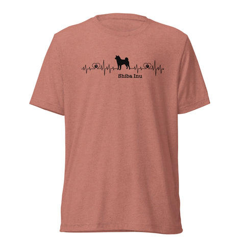 Shiba Inu | Heartbeat | Unisex Tri-Blend T-Shirt