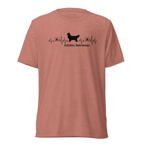 Golden Retriever [Show] | Heartbeat | Unisex Tri-Blend T-Shirt