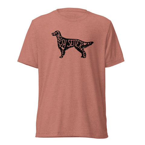 English Setter | Silhouette | Unisex Tri-Blend T-Shirt