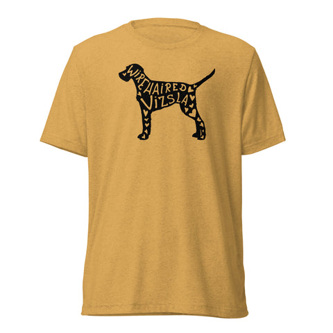 Wirehaired Vizsla | Silhouette | Unisex Tri-Blend T-Shirt