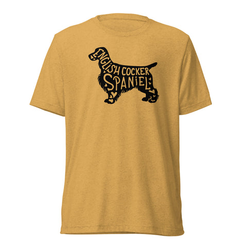 English Cocker Spaniel | Silhouette | Unisex Tri-Blend T-Shirt