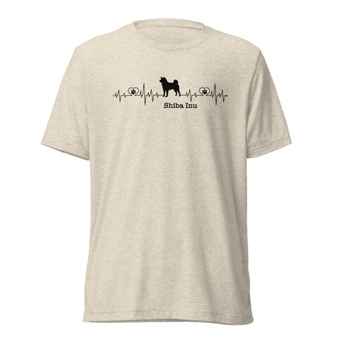 Shiba Inu | Heartbeat | Unisex Tri-Blend T-Shirt