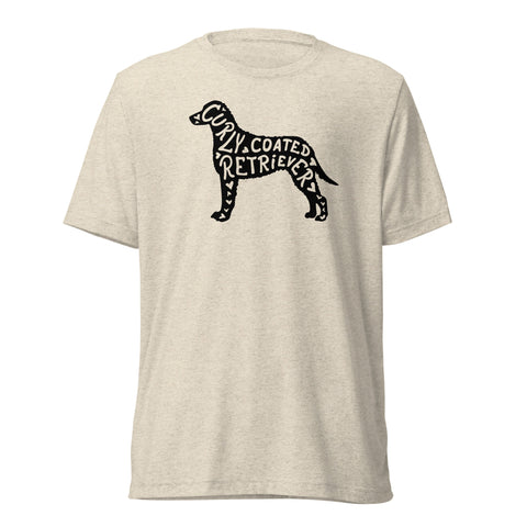 Curly-Coated Retriever | Silhouette | Unisex Tri-Blend T-Shirt