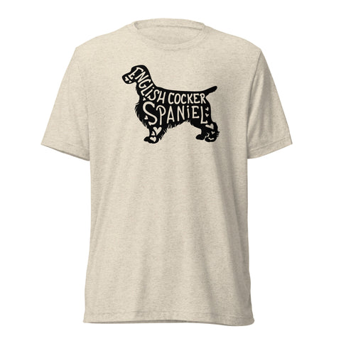 English Cocker Spaniel | Silhouette | Unisex Tri-Blend T-Shirt