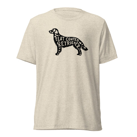 Flat-Coated Retriever | Silhouette | Unisex Tri-Blend T-Shirt