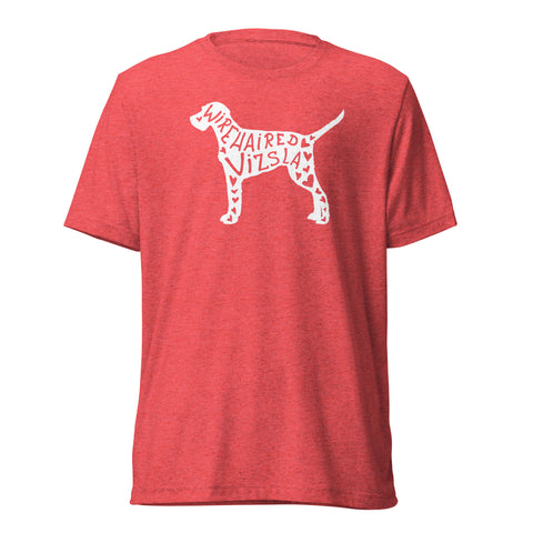 Wirehaired Vizsla | Silhouette | Unisex Tri-Blend T-Shirt