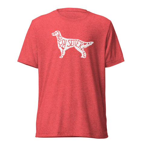 English Setter | Silhouette | Unisex Tri-Blend T-Shirt