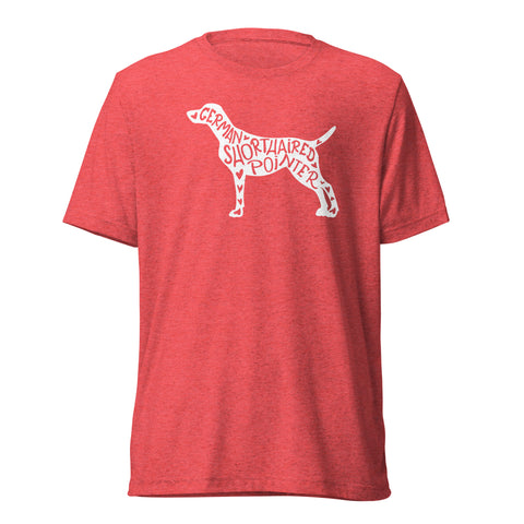 German Shorthaired Pointer | Silhouette | Unisex Tri-Blend T-Shirt