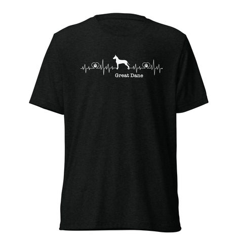 Great Dane | Heartbeat | Unisex Tri-Blend T-Shirt