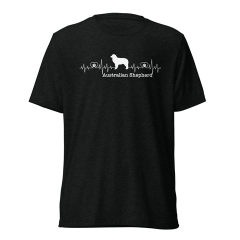 Australian Shepherd | Heartbeat | Unisex Tri-Blend T-Shirt