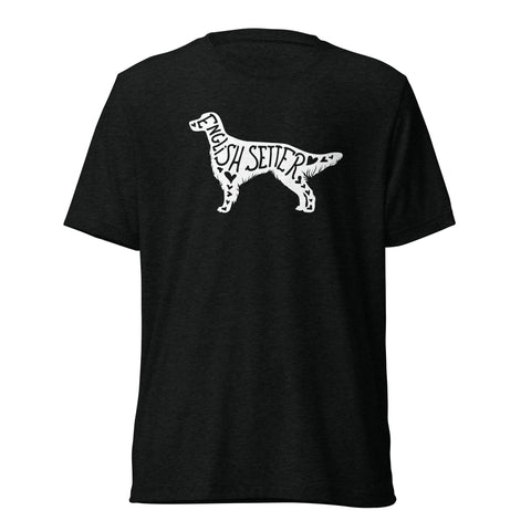 English Setter | Silhouette | Unisex Tri-Blend T-Shirt