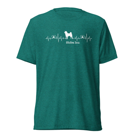 Shiba Inu | Heartbeat | Unisex Tri-Blend T-Shirt