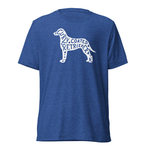 Curly-Coated Retriever | Silhouette | Unisex Tri-Blend T-Shirt