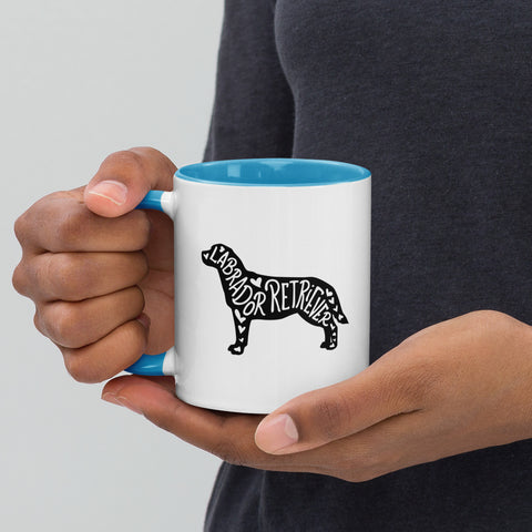 Labrador Retriever | Silhouette | 11 oz White Ceramic Mug with Color Inside